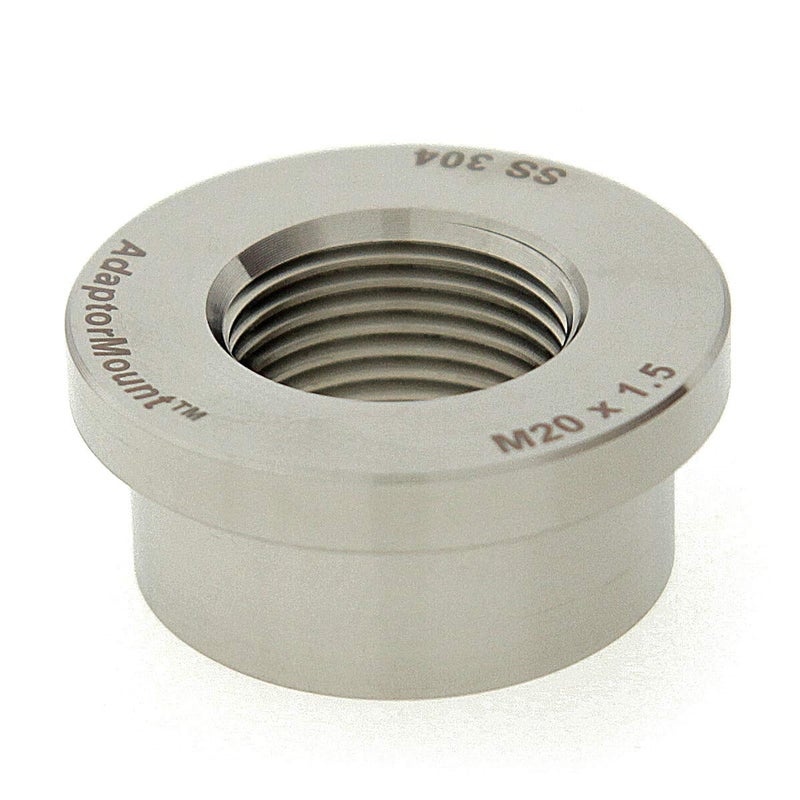 AdaptorMount M20 x 1.5 Stainless Steel 304 Female Threaded Stepped Weld Bung Metric Mounting Boss Fitting (OD 1-1/4") with Top Head (OD 1.5") - Image 4
